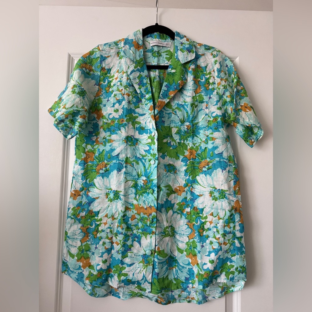 Faithfull the Brand Shortsleeved Button-Down Shirt or Mini Dress - NWT